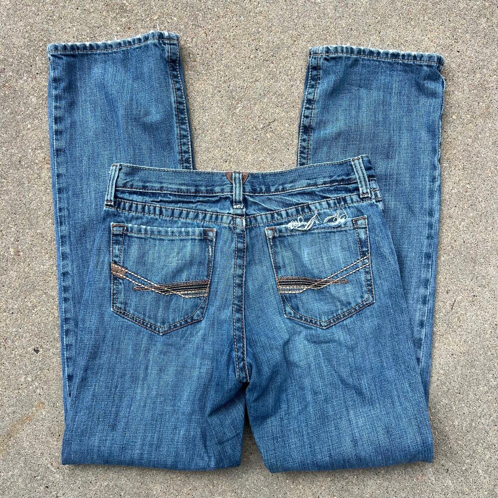Ariat M4 Relaxed Fit Scoundrel Boot Cut Blue Jeans Low Rise 33x36 10008403